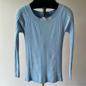 No Boundaries Light Blue Scoop Neck Sweater - Size Junior XL**